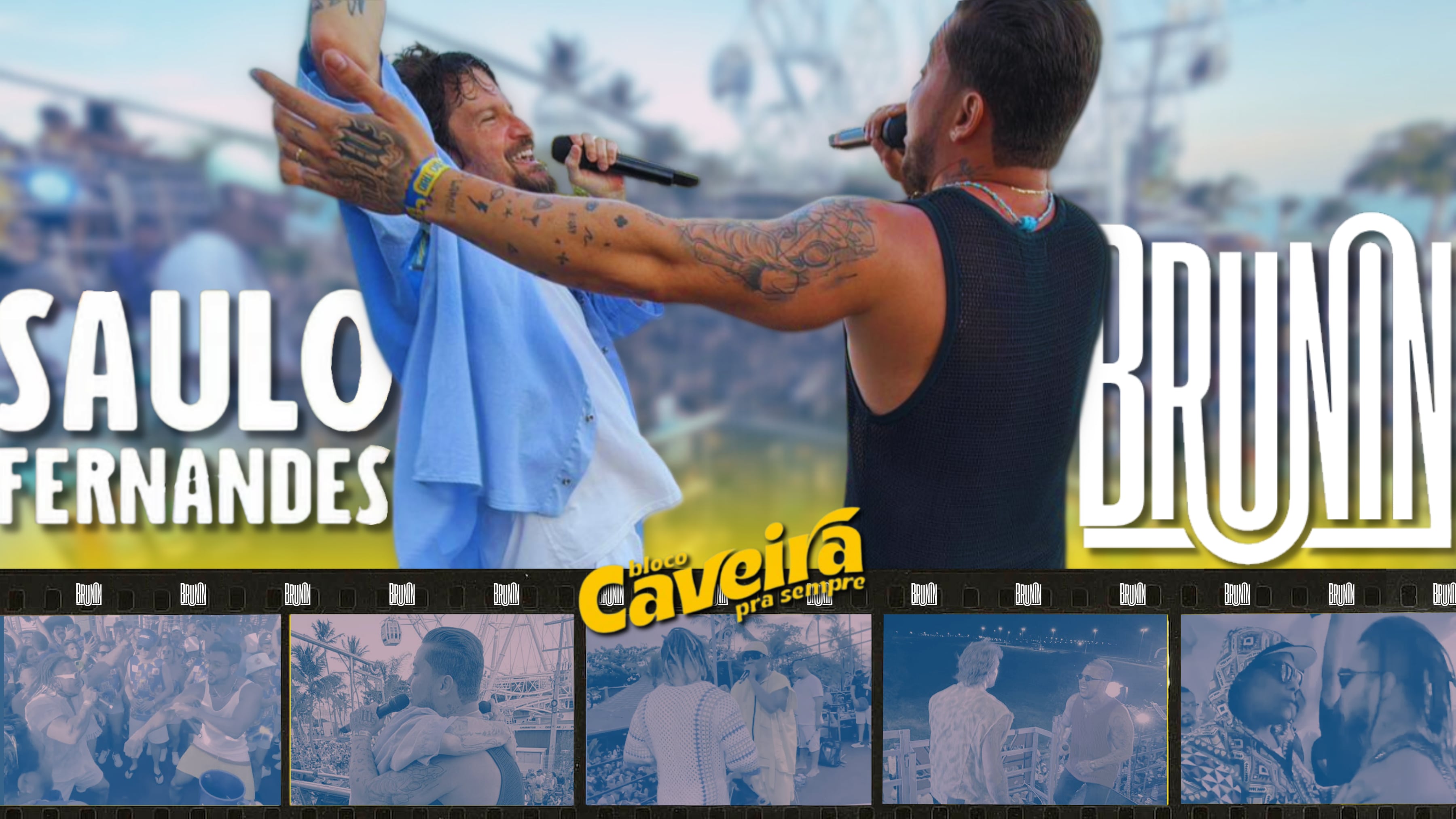 Às vésperas do Carnaval, Brunin reforça seu prestígio no axé nacional ao dividir o trio com Saulo no Bloco Caveira, em Maceió. 